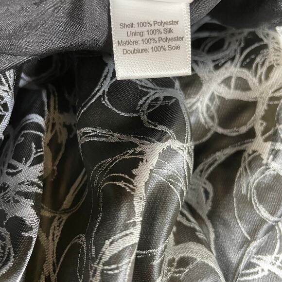 Vera Wang Lavender Label Belted Bubble Circle Sheath Dress V-Neck Size 4 Black - Picture 5 of 10